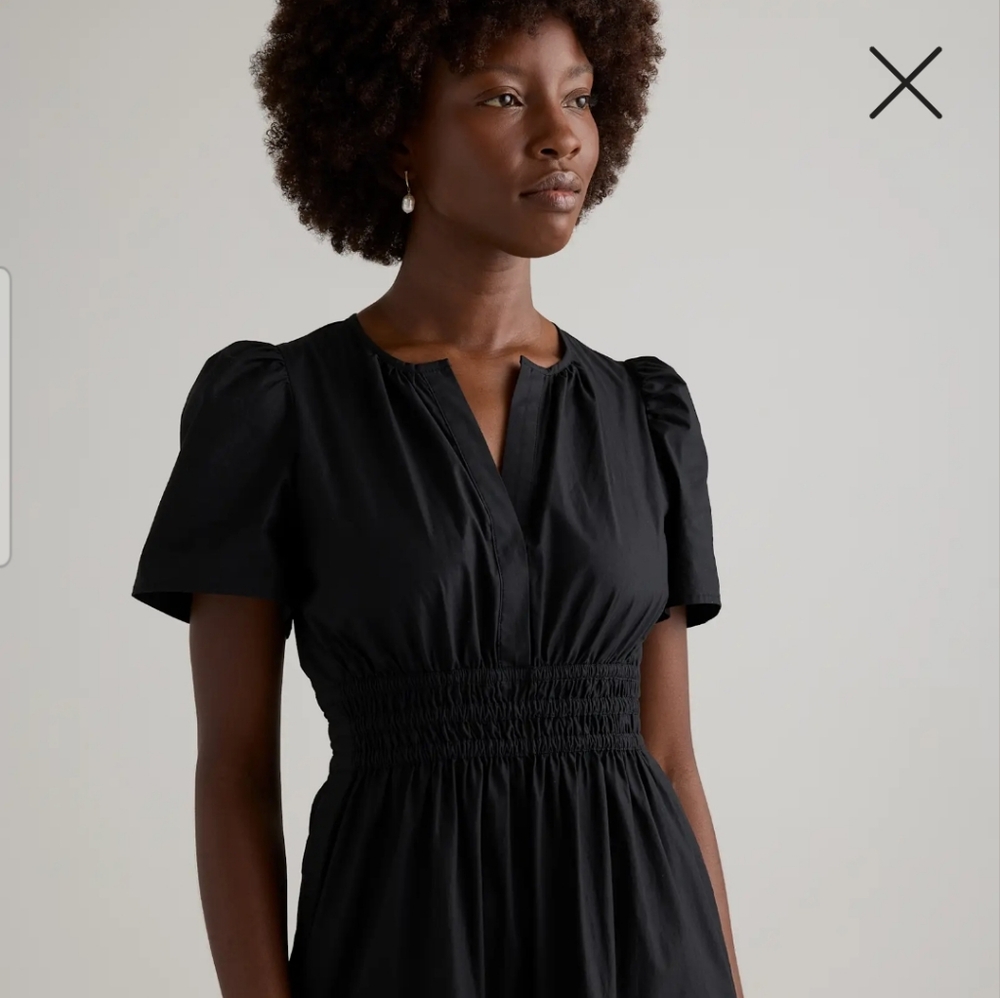 Quince Organic Poplin Tiered Maxi Dress